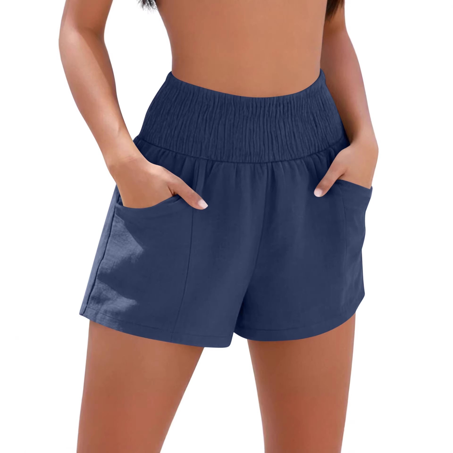 Drawstring Pocket Loose Casual Women's Beach Shorts